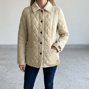Hunter Jacket Quilted Light Tan size 0 EUC